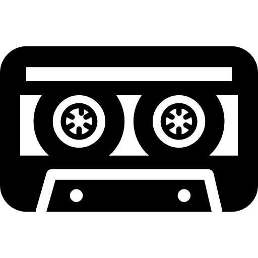 Cassette Logo - Cassette tape variant with white details Icons | Free Download