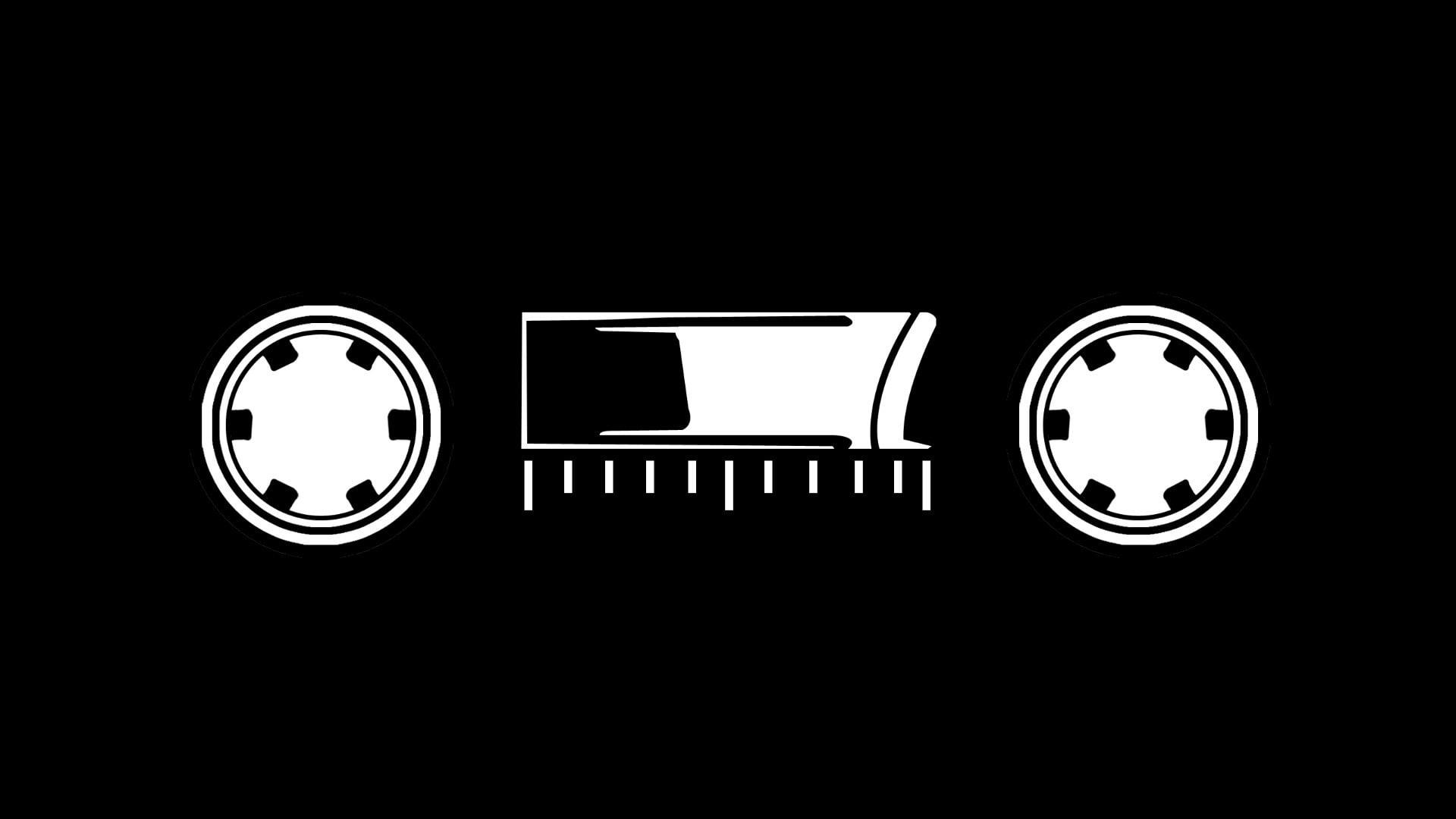 Cassette Logo - HD wallpaper: black cassette tape illustration, logo, bones, tracker