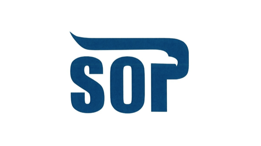 SOP Logo - Głowa orła w znaku graficznym SOP