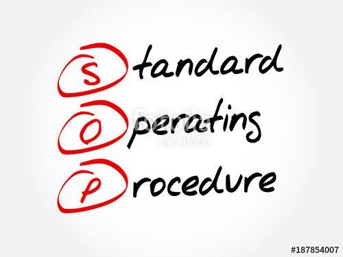 SOP Logo - SOP - Standard Operating Procedure acronym, business concept ...