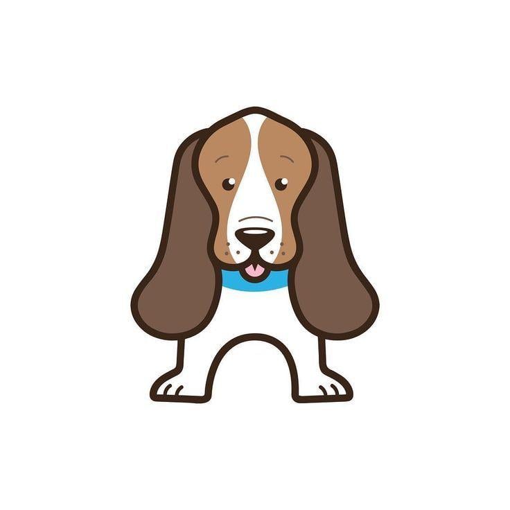 Basset Logo - Day 19: #100daysofdoglogos Basset Hound logo for today! This cute ...