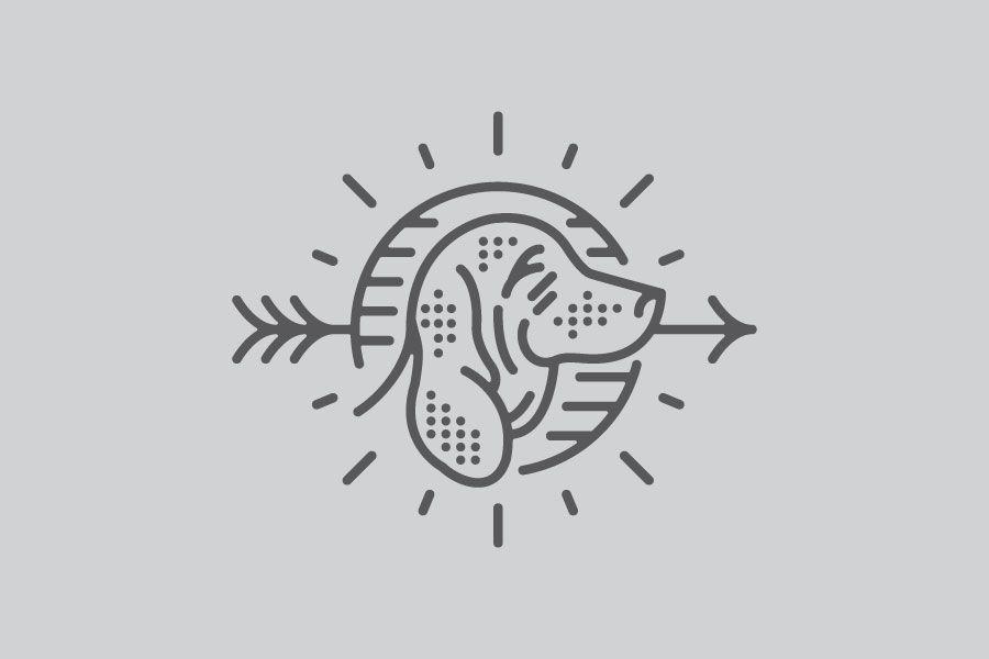 Basset Logo - Basset Hound illustration. I Am Here. Logo design inspiration