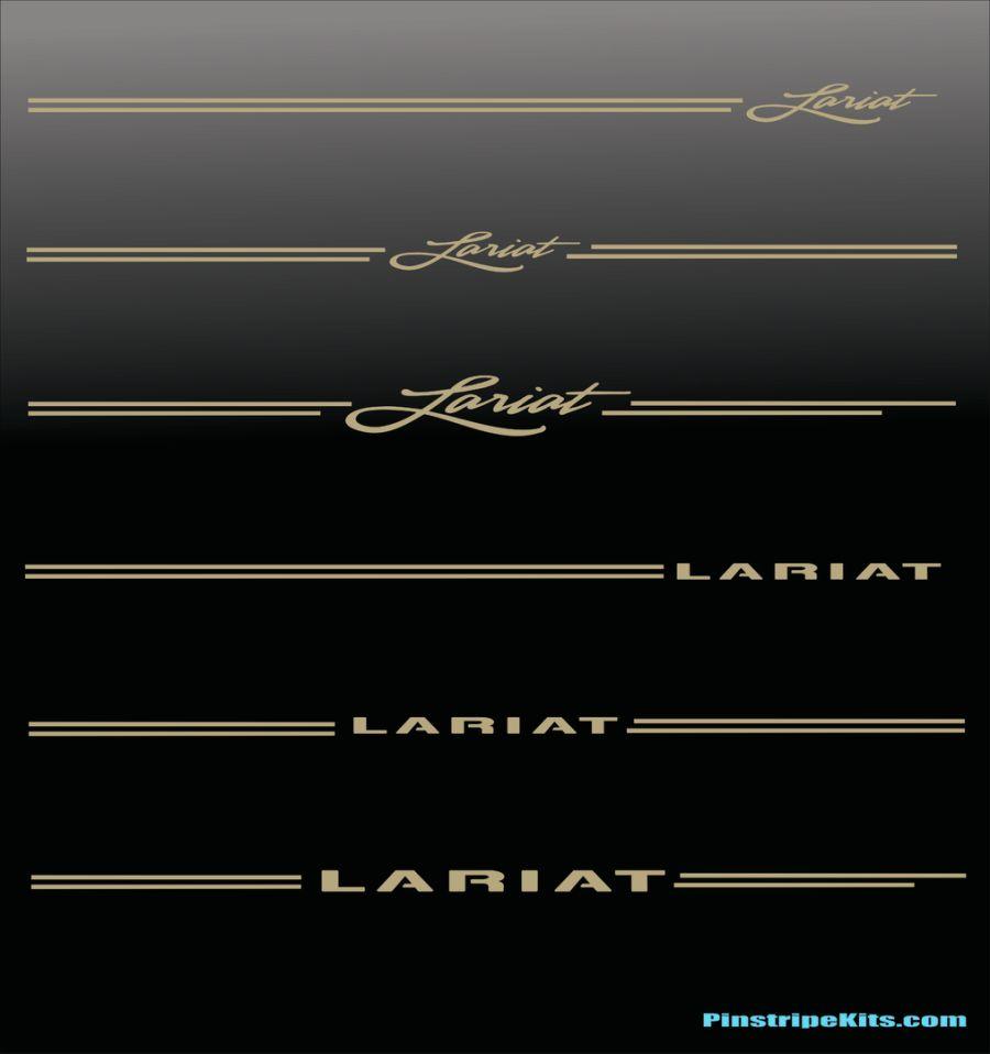 Lariat Logo - Violassi Striping Company - Ford LARIAT Pinstripe Kit