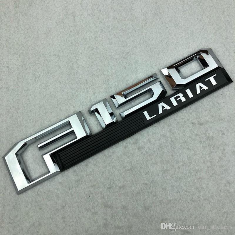 Lariat Logo - New F150 LARIAT XLT Emblem 3D ABS Chrome Logo Car Sticker Badge Door Decal  Car Styling For Ford