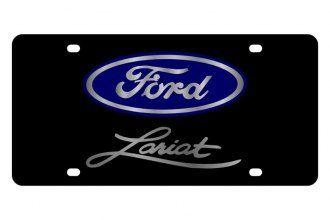 Lariat Logo - Eurosport Daytona® 3570 1 Motor Company Black License Plate With Silver Lariat Logo And Ford Emblem