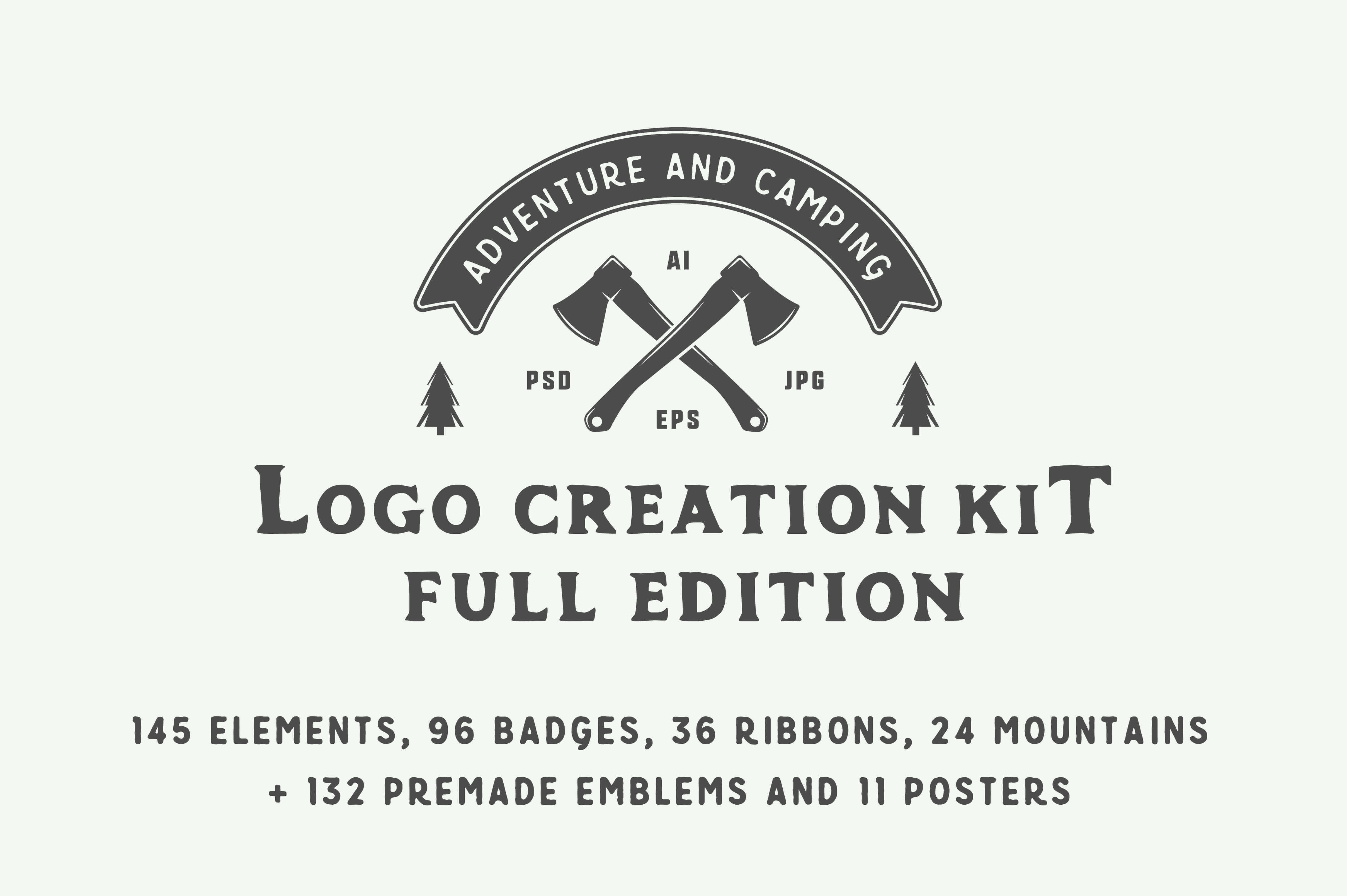 Only Logo - Adventure and Camping Logo Creation Kit $14!