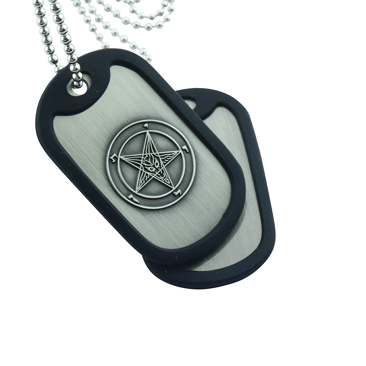 Silencer Logo - Fain's World Baphomet Dog Tag - 2D Raised Logo - 26