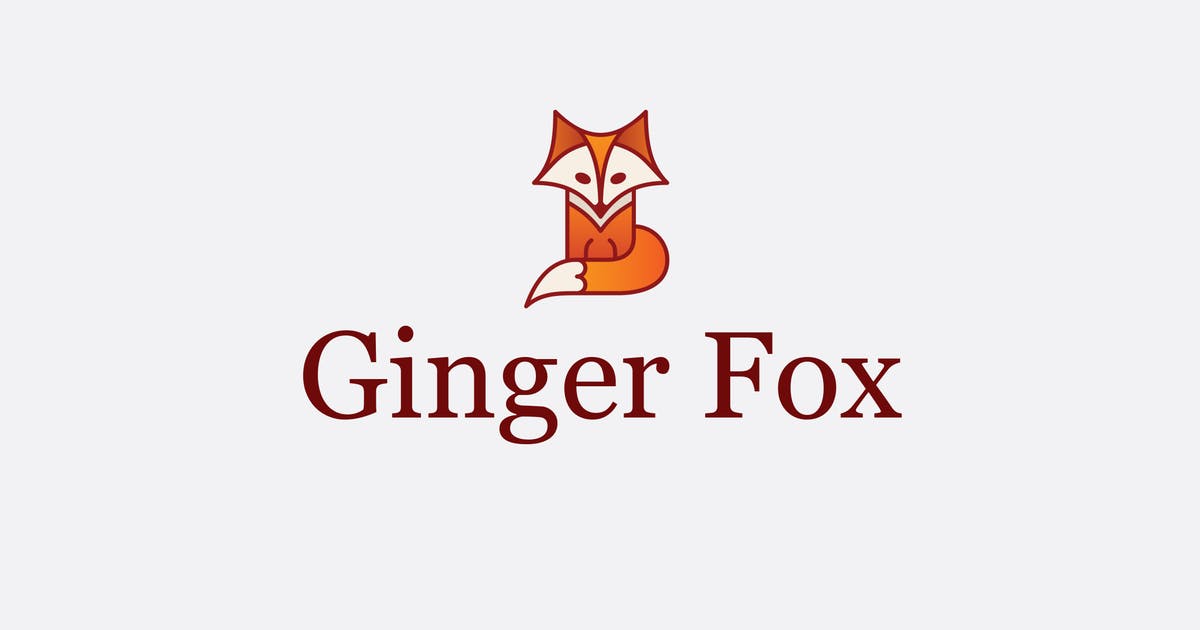 Ginger.io Logo - Ginger Fox Logo by mir_design on Envato Elements