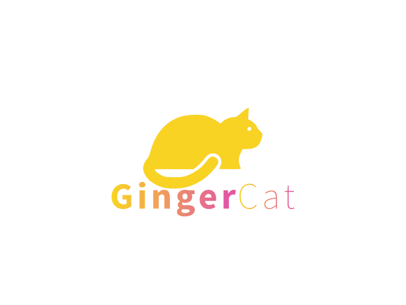 Ginger.io Logo - Ginger Cat logo design