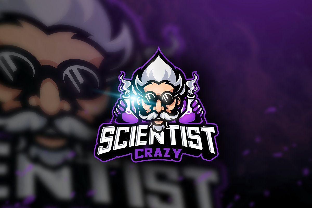 Mascot Logo - Scientist Crazy - Mascot Logo ~ Logo Templates ~ Creative Market