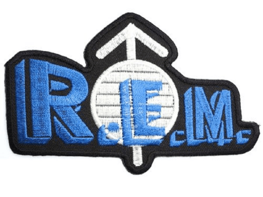 Rem Logo - R.E.M REM Logo Iron On Embroidered Patch 4.7 12cm