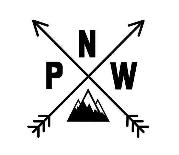 PNW Logo - PNW Vinyl Decal. •pnw•. Vinyl decals, Car decals, Decals