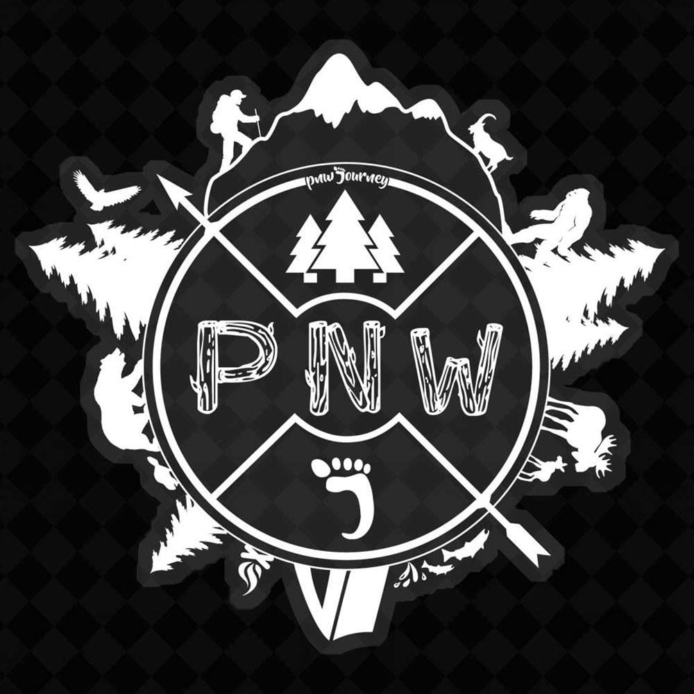PNW Logo - Around the PNW Again Sticker