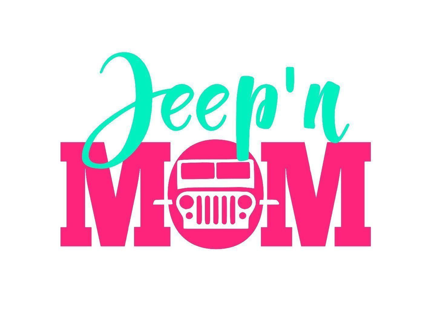 Rtic Logo - Jeep 4x4 Jeep'n Mom Decal Sticker for Laptop Car Yeti