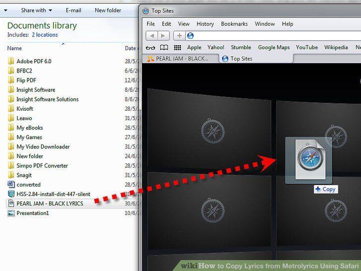 MetroLyrics Logo - How to Copy Lyrics from Metrolyrics Using Safari: 5 Steps