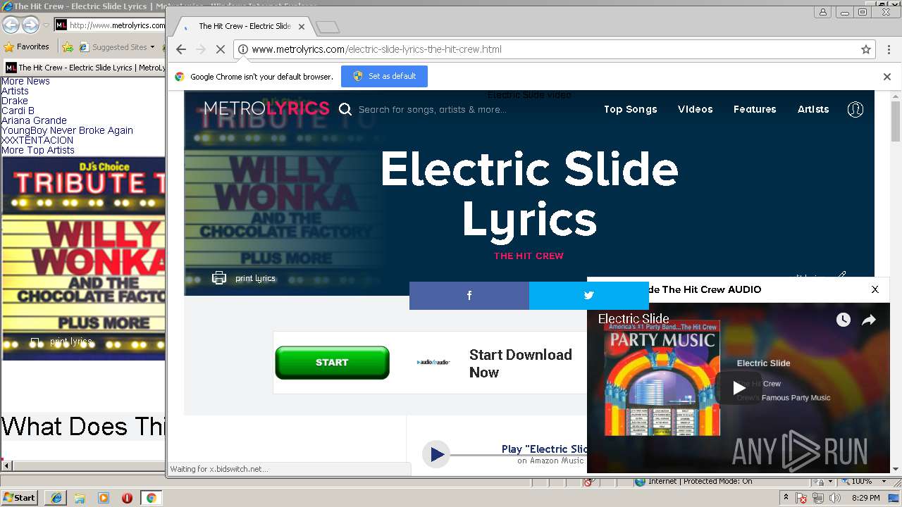 MetroLyrics Logo - http://www.metrolyrics.com/electric-slide-lyrics-the-hit-crew.html ...