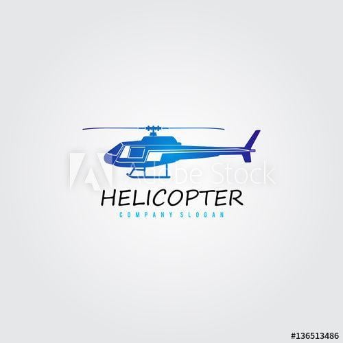 Helicopter Logo - Helicopter icon. Helicopter logo. Helicopter symbol. Silhouette