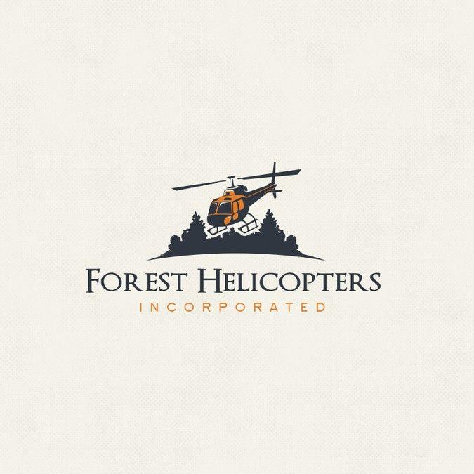 Helicopter Logo - Helicopter company logo for Forest Helicopters Inc. Logo design