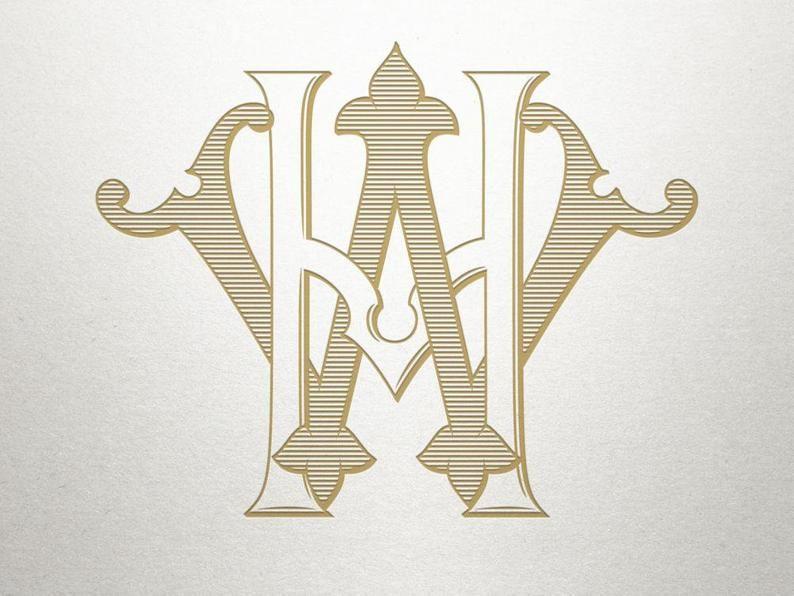 WH Logo - Wedding Logo Design - HW WH - Wedding Logo - Digital