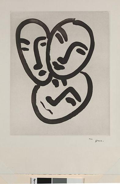 Matisse Logo - Henri Matisse | Trois tetes. A l'amitie (Apollinaire) | The Met