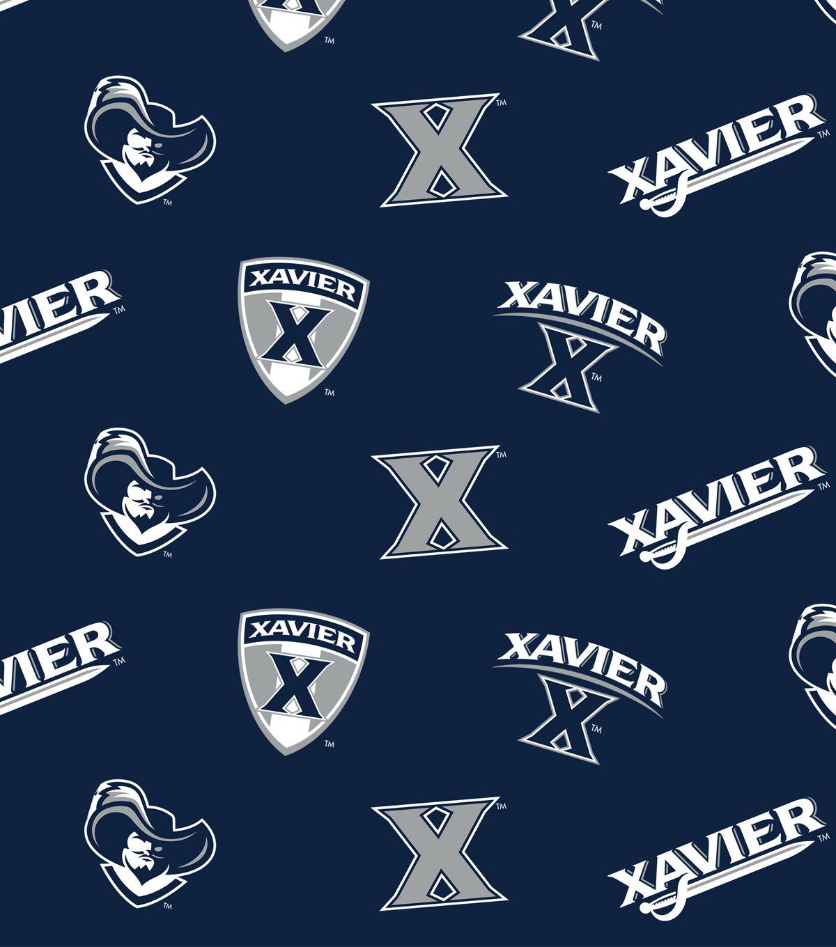 Musketeers Logo - Xavier University Musketeers Cotton Fabric-All Over Logo | JOANN
