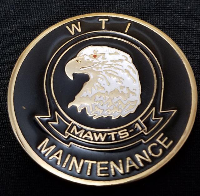 MAWTS Logo - USMC MAWTS 1 WTI Maintence Challenge Coins