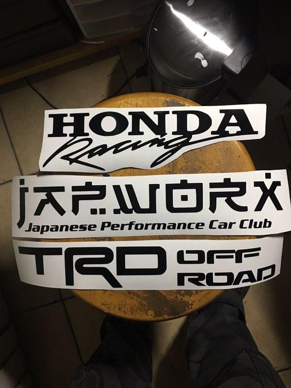 Japworks Logo - JAPWORK, TRD OFF ROAD, HONDA RACING Vinyl Stickers 10