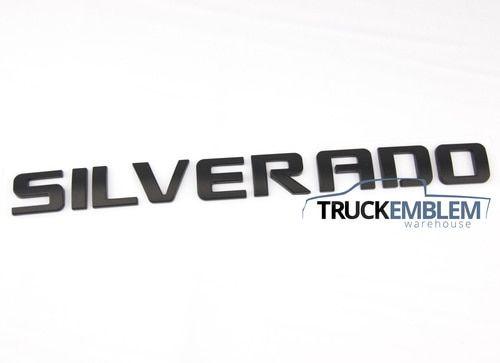 Silverado Logo - 1 NEW OEM 2007-2015 MATTE BLACK CHEVROLET SILVERADO CHROME EMBLEM BADGE  NAMEPLATE 15129652