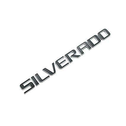 Silverado Logo - 3D EMBLEM SILVERADO FOR CHEVROLET SILVERADO CHROME WITH BLACK REPLACEMENT