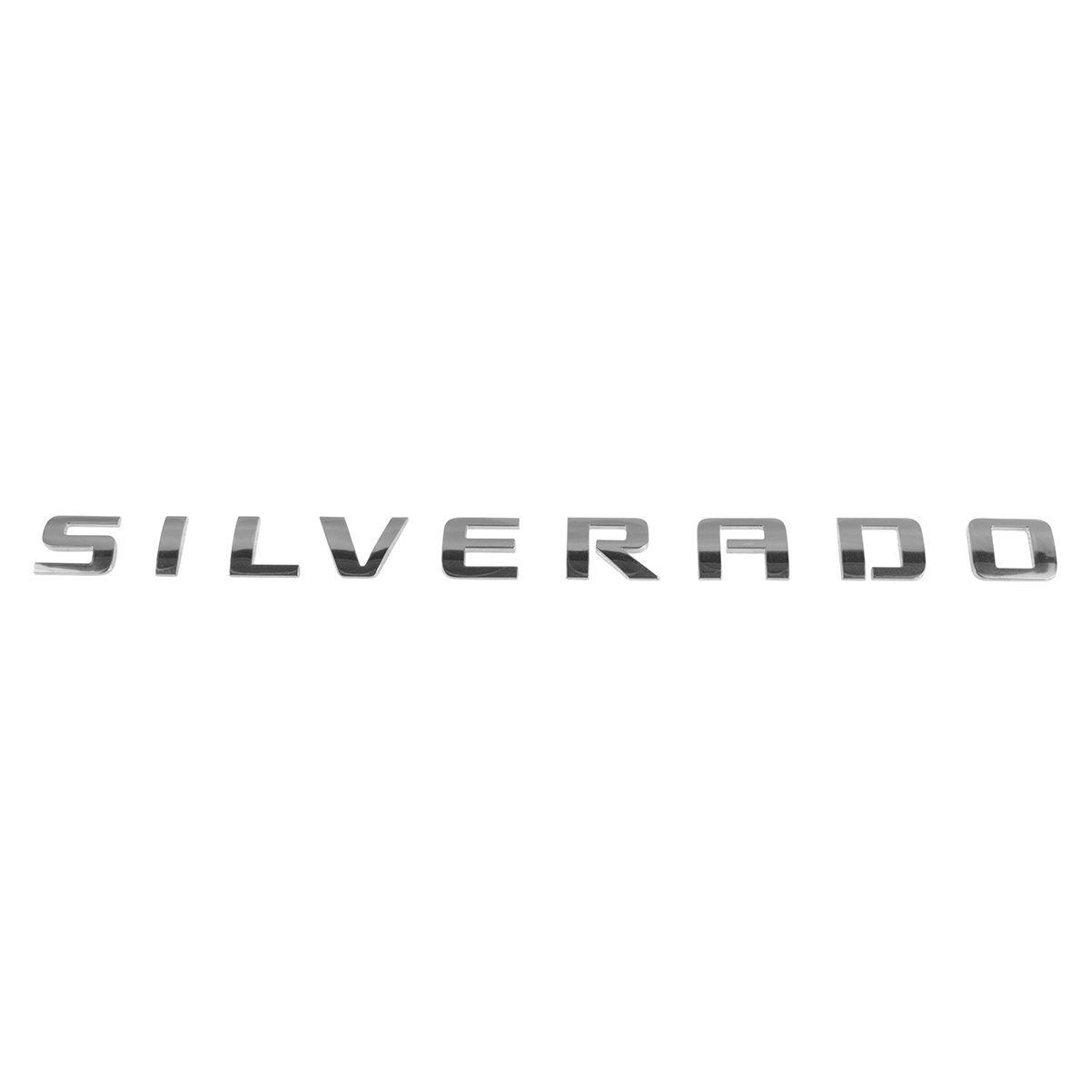 Silverado Logo - Details about OEM Emblem Letter Chrome Set Kit for Chevy Silverado 1500  2500 HD 3500 Hybrid