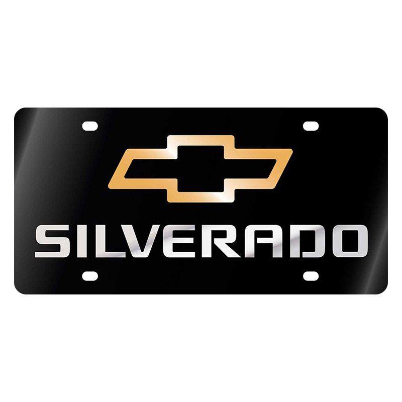 Silverado Logo - Eurosport Daytona® License Plate with Silverado New Logo and Chevrolet Emblem