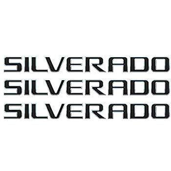 Silverado Logo - PCS EMBLEM SILVERADO FOR CHEVROLET SILVERADO CHROME WITH BLACK REPLACEMENT