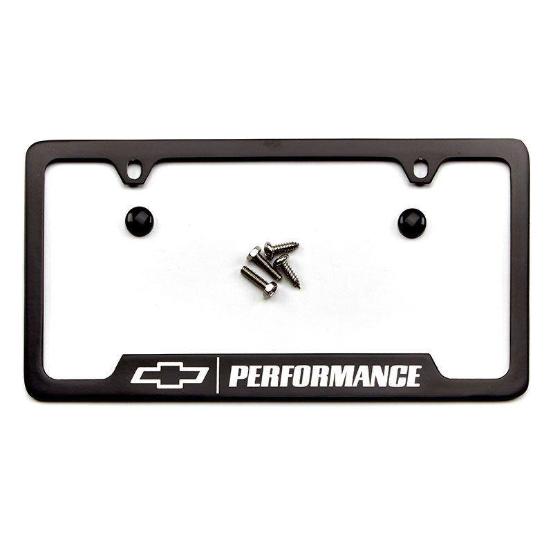 Silverado Logo - Silverado 1500 License Plate Frame, Black w Performance Logo