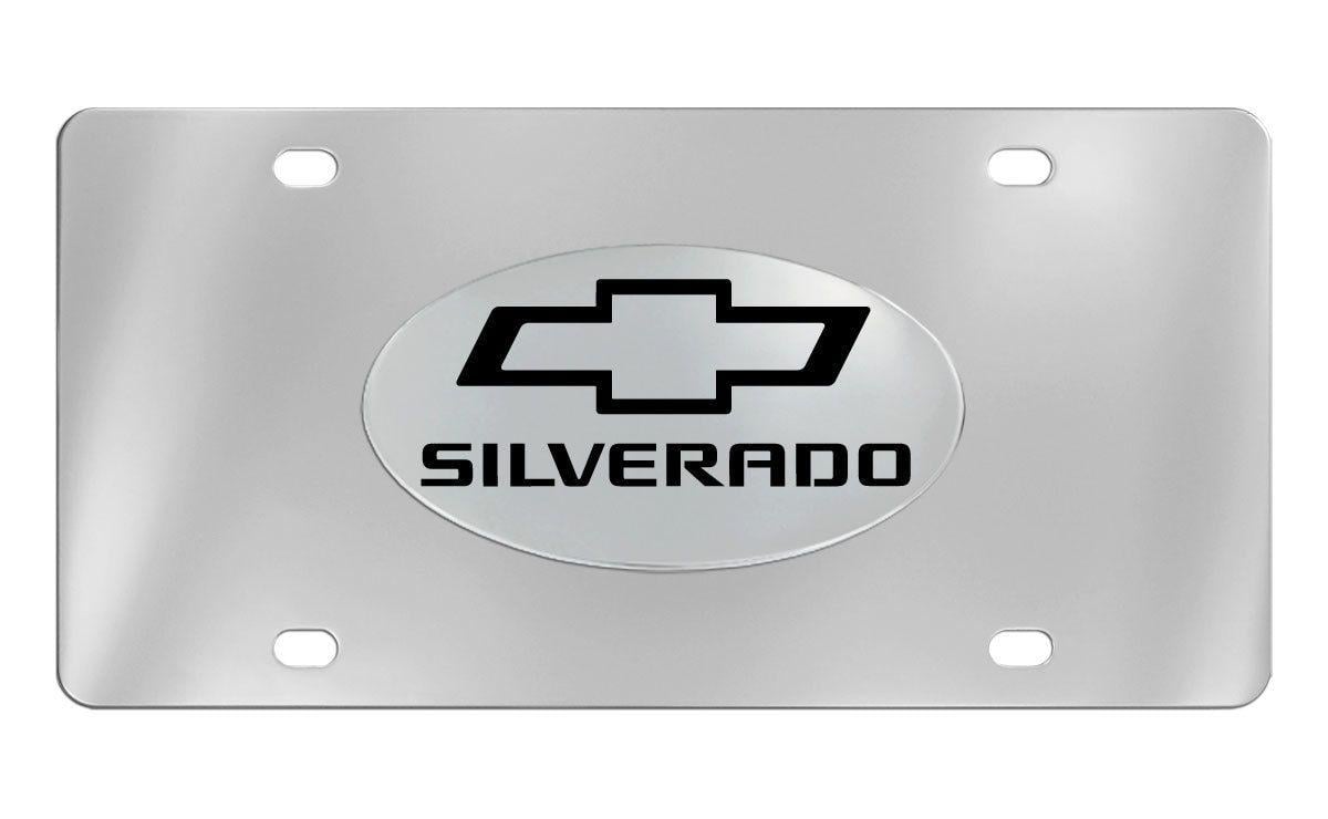 Silverado Logo - Chevrolet Silverado With Logo Chrome Plated Solid Brass Emblem Attached To  A Stainless Steel Plate