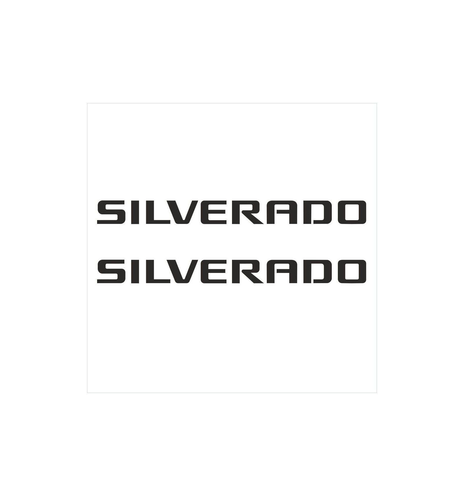 Silverado Logo - Set of 2 pieces Silverado logo vinyl decal sticker for your ...