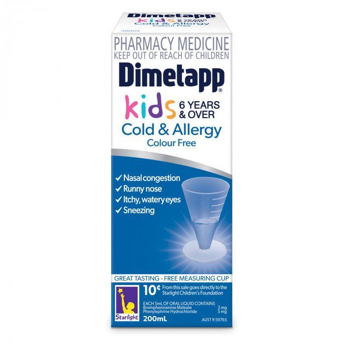 Dimetapp Logo - Dimetapp Kids Cold & Allergy Colour Free 6+ Years 200ml