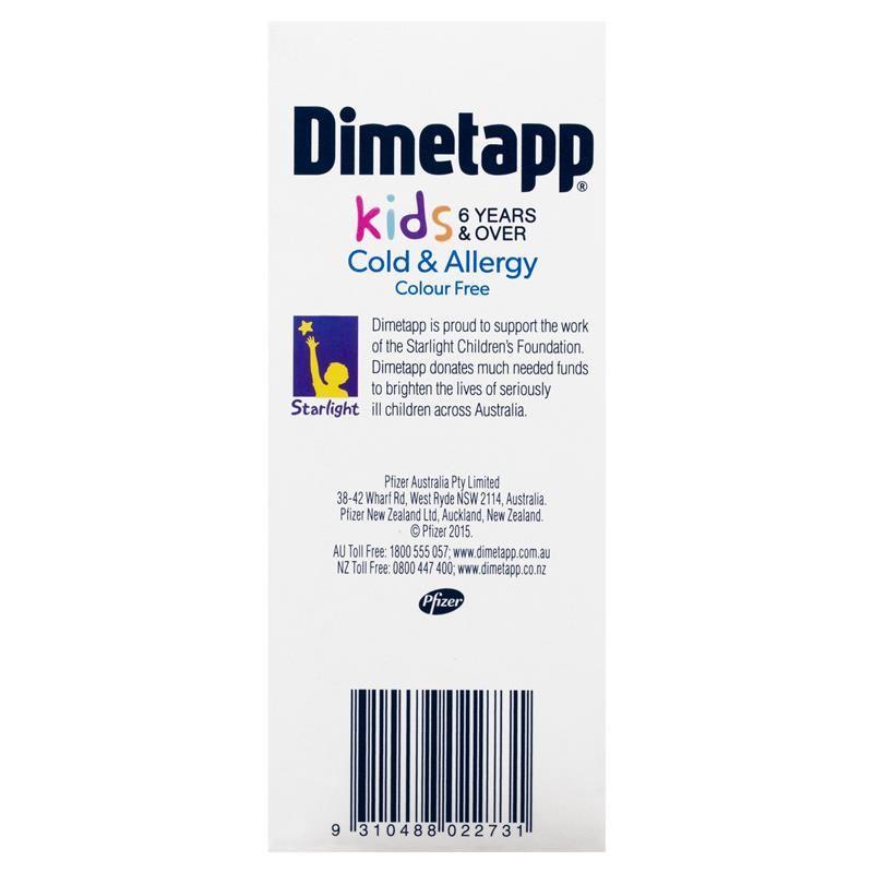 Dimetapp Logo - Buy Dimetapp Cold and Allergy Colour Free 200mL Online at Chemist
