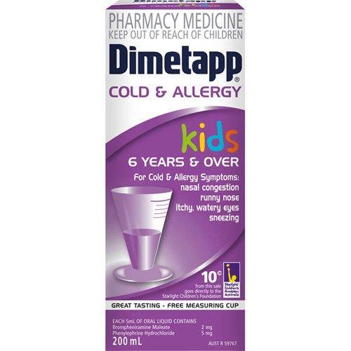 Dimetapp Logo - Dimetapp Kids 6 Years & Over Cold & Allergy Liquid 200ml. Life