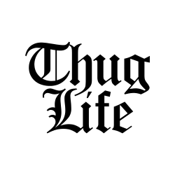 Gangsta Logo - Thug Life Text Logo | C | Thug life tattoo, Gangsta tattoos, Thug life
