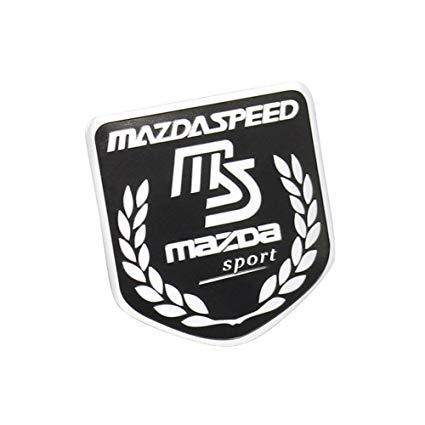 Mazdaspeed Logo - Side Rear Decal Mazdaspeed Emblem Badge Sticker For Mazda Racing Sport Black
