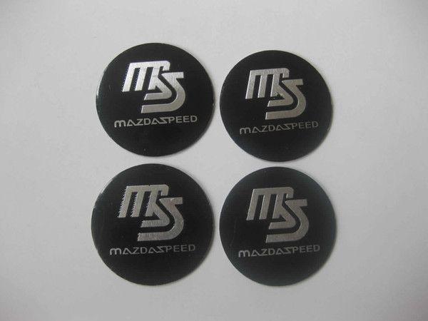 Mazdaspeed Logo - MS MazdaSpeed Aluminum Alloy Car Wheel Center Hub Caps Sticker Emblem From Bai $5.33