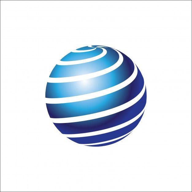Esfera Logo - Icono de esfera 3d logo | Descargar Vectores Premium