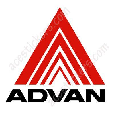 Advan Logo - Advan Logo (Red Black) Stickers (12 X 11.4 Cm) ステッカー、カッティングステッカー、シールを通販・販売・通信販売し