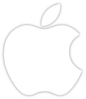 White Apple Logo - Amazon.com: Apple logo emblem sign white sticker decal 4