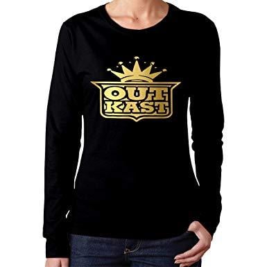 OutKast Logo - NolanO Women's Outkast Logo Long Sleeve T-Shirt Black at Amazon ...