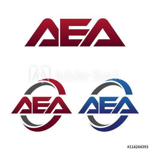 AEA Logo - Modern 3 Letters Initial logo Vector Swoosh Red Blue aea - Buy this ...