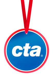 CTA Logo - CTA Logo Glass Ornament