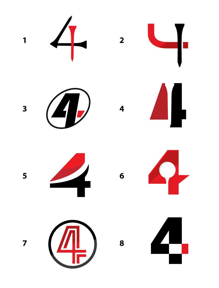 4 Logo - One Word Logo Design. MDesign Media