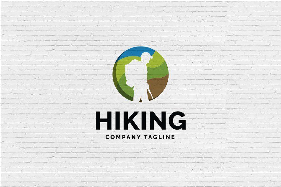 Hiking Logo - Mountain Hiking Logo