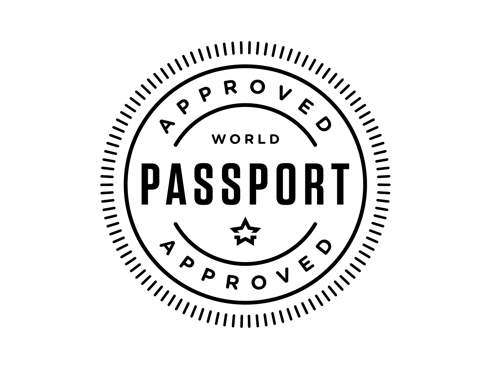 Approved Logo - Wunderpass. Passport Stamps. Passport stamps, Badge design, Travel